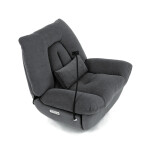 Polohovací křeslo, elektrické zabudované ovládání, šedá, látka, TV-7081 GREY2