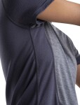 ICEBREAKER Wmns Merino 125 ZoneKnit™ Energy Wind SS Tee, Graphite/Graphite Heather/Cb velikost: XS