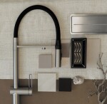 DEANTE - Magnetic nerez Kuchyňská baterie, s připojením na vodní filtr, s elastickou hubicí BRM_F75M