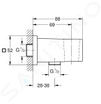 GROHE - Euphoria Cube Nástěnné kolínko s držákem, kartáčovaný Hard Graphite 26370AL0