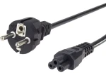 Wortmann napájecí kabel Schuko - C5 rovný 0,6 m / Napájecí kabel / černá (3809206)