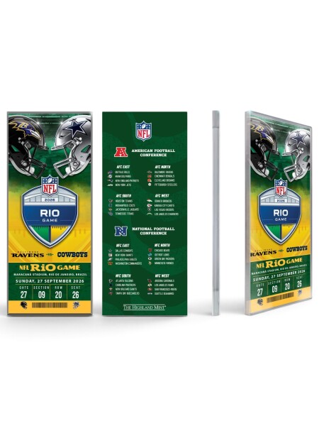 Obraz NFL NFL 2026 Rio Game Ravens vs Cowboys Acrylic Ticket
