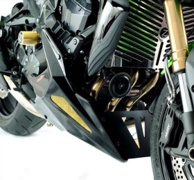 Kawasaki Z750 04-11, Z750S, Z750R 11-12, Z1000 07-09 Klín pod motor - Matná černá-stříbrná mřížka