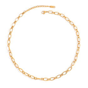 ELENYS Bold Chain – pozlacený náhrdelník 18K žluté zlato Délka: 40+5 cm / max. 45 cm