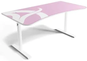 AROZZI ARENA Gaming Desk White Pink / Herní stůl / růžovo-bílý / D:160cm / Š:82cm / V:71cm-81cm (ARENA-WHITE-PINK)
