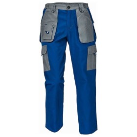 Montérkové kalhoty MAX EVOLUTION pánské do pasu modro-šedé DOPRODEJ!!! 58 - modro-šedé