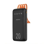 Dudao K6 Pro+ 20000mAh černá / Powerbanka / 4x vestavěné kabely / USB-C / micro USB / Lightning / USB-A (200408)