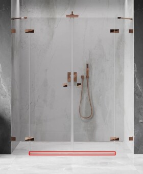 MEXEN - LUNAR prahová lišta rovná 200 cm růžové zlato 830-03-60