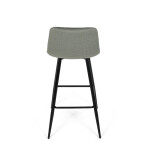 Židle barová, zelená látka, čtyřnohá kovová podnož, černý mat