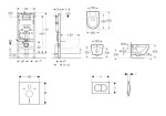 GEBERIT - Duofix Set předstěnové instalace, klozetu Oudee a sedátka softclose, tlačítko Delta01, lesklý chrom SANI11CA1124B