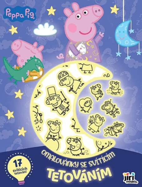 Prasátko Peppa - Omalovánky se svítícím tetováním - -