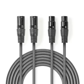 Nedis Vyvážený Audio kabel 2x XLR 3pinový (M) - 2x XLR 3pinová (F) 3.00 m tmavě šedá (COTH15030GY30)