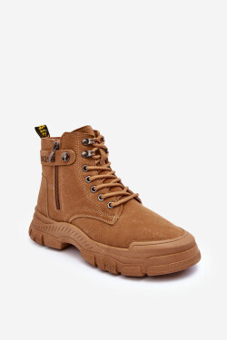 Ocieplené semišové dámské botky Trapery Camel Jailina 36