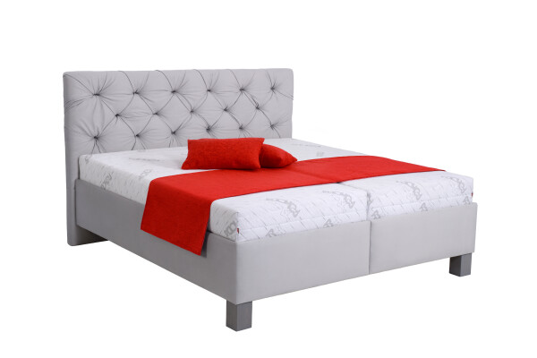 Postel Jadranka Rozměr: 180 x 200 cm, Matrace: Bona Hard - tvrdost 4, varianta nožiček: chromové nožičky