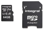 Integral microSDHC/SDXC 64 GB / Paměťová karta / UHS-I U3 V30 / čtení: 100 MB/s / zápis: 45 MB/s (INMSDX64G-100V30)