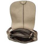 Trendy dámská koženková kabelka na rameno Coveri Grayson new, béžová