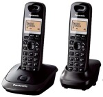 Rozbaleno - Panasonic KX-TG2512FXT TwinPack / přenosný telefon / CLIP / paměť na 50 jmen / černý / rozbaleno (KX-TG2512FXT.rozbaleno)