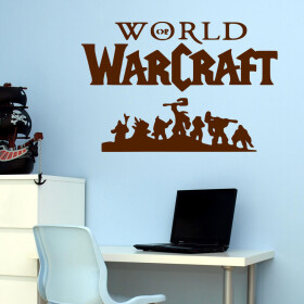 Samolepka World of Warcraft Barva: hnědá, Velikost: 80 x 53 cm