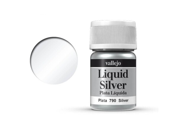 Barva Vallejo Liquid 70790 Silver (Alcohol Based) 35 ml