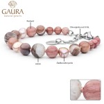Náramek Eustacio - sladkovodní perla, rodonit, botswanský achát, Barevná/více barev 18,5 cm + 3 cm (prodloužení)