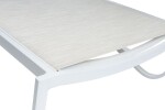 KETTLER DIAMOND hliníkové lehátko s teakovými područkami - bílá / krémová