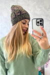Fleecová čepice Melisa K241 black+olive UNI