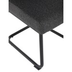 Židle jídelní, taštičkové pružiny v sedáku, madlo na opěráku, tmavě šedá látka, černý kov