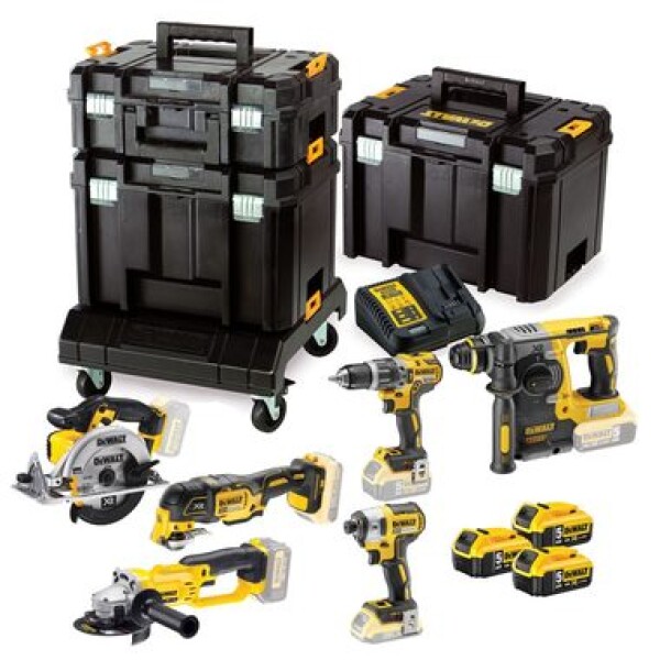 DeWalt DCK654P3T / Sada Aku nářadí s příslušenstvím / 18V / 3x5.0Ah / 6 ks (DCK654P3T)