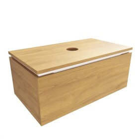 Koupelnová skříňka s krycí deskou SAT Feel 80x30x46 cm medový dub mat SATFEEL80DMD SATFEEL80DMD