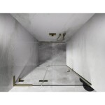 MEXEN/S - Lunar L sprchové dveře křídlové levé 105 cm, transparent, zlatá kartáčovaná 834L-105-000-55-00-L