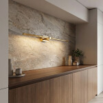 Koupelnové nástěnné LED svítidlo APP1891-1W 80 cm GOLD OSW-66046