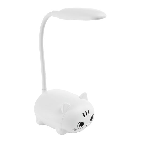 Miquelrius B2F - LED lampička, Night Kitty, teplé světlo, USB napájení, bílá