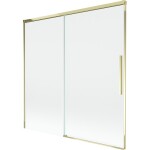 MEXEN/S - Rox vanová zástěna 2-křídlová posuvná 160 x 150, transparent, zlatá 8C9-160-001-50-00