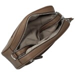Trendy malá dámská koženková crossbody Kirikay, tmavě hnědá