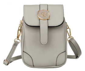 Stylová dámská koženková crossbody kabelka Toli, šedá