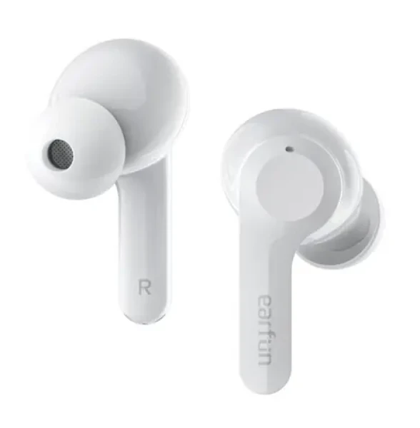 EarFun Air bílá / bezdrátová sluchátka / mikrofon / Bluetooth 5.0 / IPX7 / dobíjecí pouzdro (TW200W)