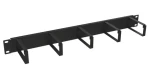 Solarix VP-08-1-00-B černá / Vyvazovací panel / 19" / 1U / ocelový (80191091)