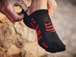 Kompresní ponožky Compressport No Show Socks BLACK/RED Velikost: EU