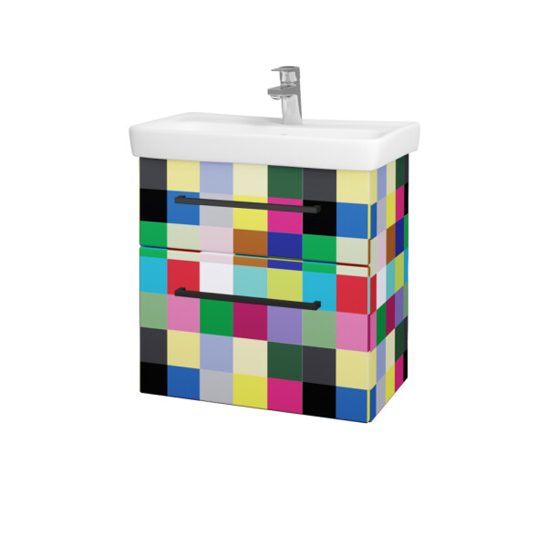 Dřevojas - Umyvadlová skříňka GO SZZ2 60 - Individuální odstín dle RAL/NCS / Úchytka T06 / Individuální odstín dle RAL/NCS 148645H