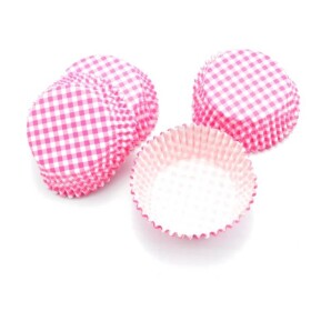 Dortisimo Perfect Home košíčky na muffiny Růžovo-bílé s kostkovaným vzorem (100 ks)
