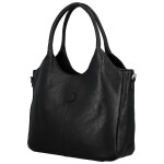 Trendy dámská koženková kabelka na rameno Stifa, černá