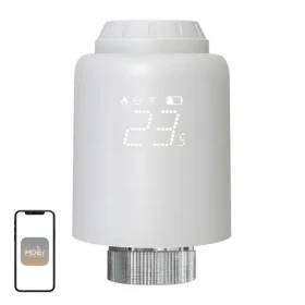 Moes ZTRV-PJ-601-MS bílá / Termostatická hlavice / ZigBee / LED displej (ZTRV-PJ-601-MS)