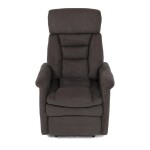 Polohovací křeslo, elektrické zabudované ovládání, hnědá, látka, TV-925 BR2