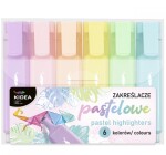 Kidea Kidea, ZP6KA, sada zvýrazňovačů, pastelové barvy, 6 ks