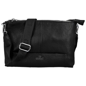 Trendy dámská koženková crossbody kabelka Kalle, černá
