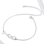 Stříbrný náramek Infinity Love, stříbro 925/1000, nekonečno, Stříbrná Nastavitelná