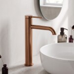 REA - Umyvadlová baterie SPOT Brush Copper vysoká REA-B2069