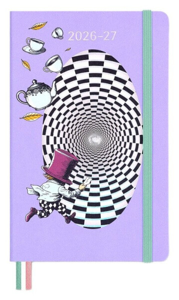 18měsíční diář Moleskine Alice in Wonderland 2026-27 - tvrdé desky, L, týdenní