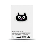Studio Arhoj Odznáček Cat, černá barva, kov