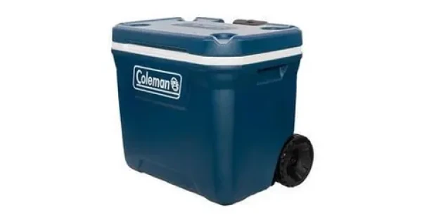 Coleman 50QT Xtreme Wheeled modrá/bílá / Chladicí box na kolečkách / Objem 47 l / izoluje až 4 dny (2000037211)